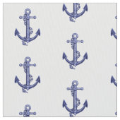 Blaue und weiße Anker Stoff (Nahaufnahme)