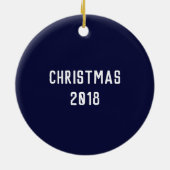 Blaue und weiße Ankerschmuck Keramik Ornament (Hinten)