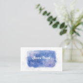 Blaue und weiße Aquarellfarben nach Maß Visitenkarte (Stehend Vorderseite)