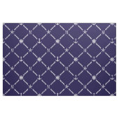 Blaue und weiße aukale Monogramm Stoff (Fat Quarter (45,7 x 55,9 cm))