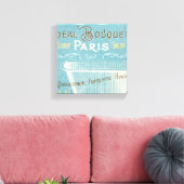 Blaue und weiße Badewanne Leinwanddruck (Insitu (Wohnzimmer))