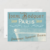 Blaue und weiße Badewanne Postkarte (Vorne/Hinten)