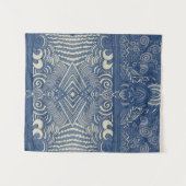 Blaue und weiße Bauerntapeten Wandteppich (Vorderseite (Horizontal))