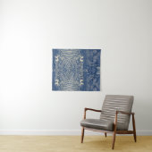 Blaue und weiße Bauerntapeten Wandteppich (Beispiel (Horizontal))