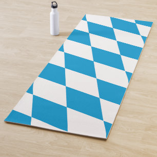 Blaue und weiße bayerische Diamant-Flaggen-Muster Yogamatte