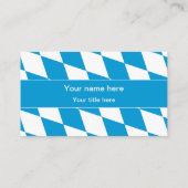 Blaue und weiße bayerische Flagge Visitenkarte (Rückseite)