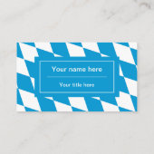Blaue und weiße bayerische Flagge Visitenkarte (Rückseite)