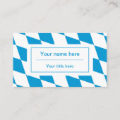 Blaue und weiße bayerische Flagge Visitenkarte (Rückseite)