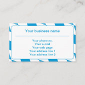 Blaue und weiße bayerische Flagge Visitenkarte (Vorderseite)