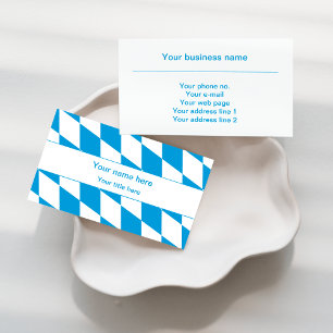 Blaue und weiße bayerische Flagge Visitenkarte