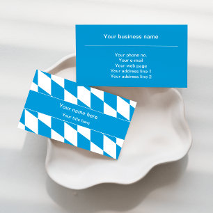 Blaue und weiße bayerische Flagge Visitenkarte