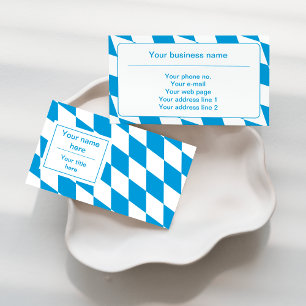 Blaue und weiße bayerische Flagge Visitenkarte