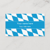 Blaue und weiße bayerische Flagge Visitenkarte (Rückseite)