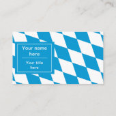 Blaue und weiße bayerische Flagge Visitenkarte (Rückseite)