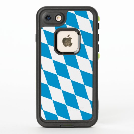 Blaue und weiße Bayern Diamantflagge (Rückseite)