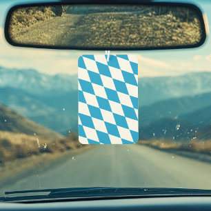 Blaue und weiße Bayern Diamantflagge Autolufterfrischer