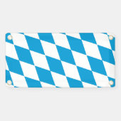 Blaue und weiße Bayern Diamantflagge Banner (Horizontal)