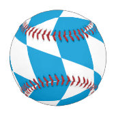 Blaue und weiße Bayern Diamantflagge Baseball (Rückseite)