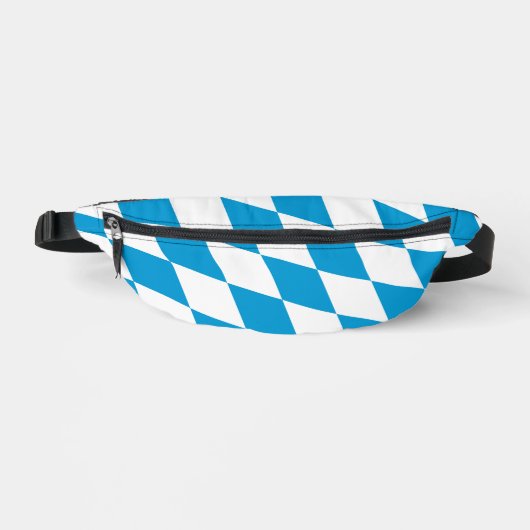 Blaue und weiße Bayern Diamantflagge Bauchtasche (Vorderseite)