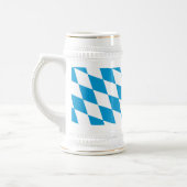 Blaue und weiße Bayern Diamantflagge Bierglas (Links)