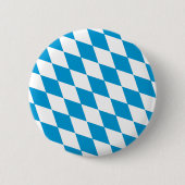 Blaue und weiße Bayern Diamantflagge Button (Vorderseite)