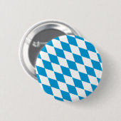 Blaue und weiße Bayern Diamantflagge Button (Vorne & Hinten)