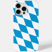 Blaue und weiße Bayern Diamantflagge Case-Mate iPhone Hülle (Rückseite)