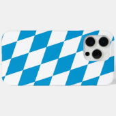 Blaue und weiße Bayern Diamantflagge Case-Mate iPhone Hülle (Rückseite (Horizontal))