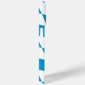 Blaue und weiße Bayern Diamantflagge Case-Mate iPhone Hülle (Rückseite / Rechts)