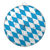 Blaue und weiße Bayern Diamantflagge Dartscheibe (vorne)