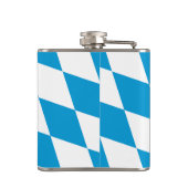 Blaue und weiße Bayern Diamantflagge Flachmann (Rückseite)