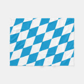 Blaue und weiße Bayern Diamantflagge Fleecedecke (Vorderseite (Horizontal))