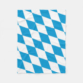 Blaue und weiße Bayern Diamantflagge Fleecedecke (Vorderseite)