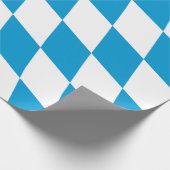 Blaue und weiße Bayern Diamantflagge Geschenkpapier (Ecke)