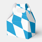 Blaue und weiße Bayern Diamantflagge Geschenkschachtel (Rückseite)