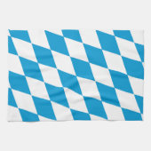 Blaue und weiße Bayern Diamantflagge Geschirrtuch (Horizontal)