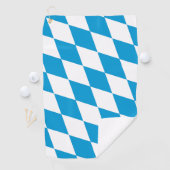 Blaue und weiße Bayern Diamantflagge Golfhandtuch (Insitu)