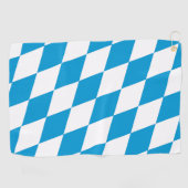 Blaue und weiße Bayern Diamantflagge Golfhandtuch (Horizontal)