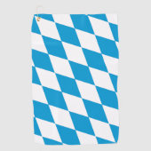 Blaue und weiße Bayern Diamantflagge Golfhandtuch (Vorderseite)