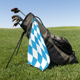 Blaue und weiße Bayern Diamantflagge Golfhandtuch