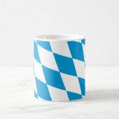 Blaue und weiße Bayern Diamantflagge Kaffeetasse (Mittel)
