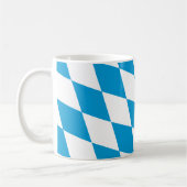 Blaue und weiße Bayern Diamantflagge Kaffeetasse (Links)
