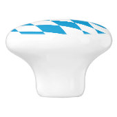 Blaue und weiße Bayern Diamantflagge Keramikknauf (Seitenansicht)