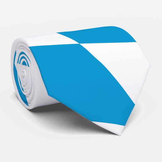Blaue und weiße Bayern Diamantflagge Krawatte (Gerollt)