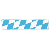 Blaue und weiße Bayern Diamantflagge Kurzer Tischläufer (Horizontal)