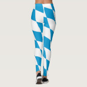 Blaue und weiße Bayern Diamantflagge Leggings (Rückseite)