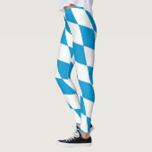 Blaue und weiße Bayern Diamantflagge Leggings (Links)