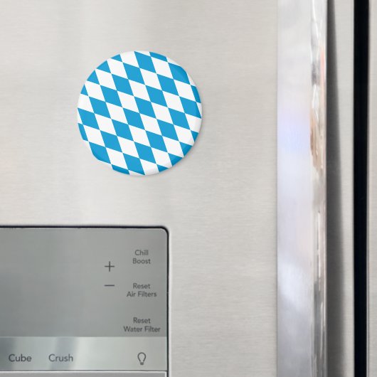 Blaue und weiße Bayern Diamantflagge Magnet (In Situ (Kühlschrank))
