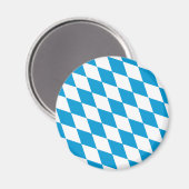 Blaue und weiße Bayern Diamantflagge Magnet (Vorderseite/Rückseite)