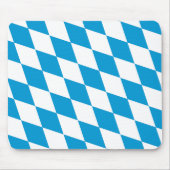Blaue und weiße Bayern Diamantflagge Mousepad (Vorne)